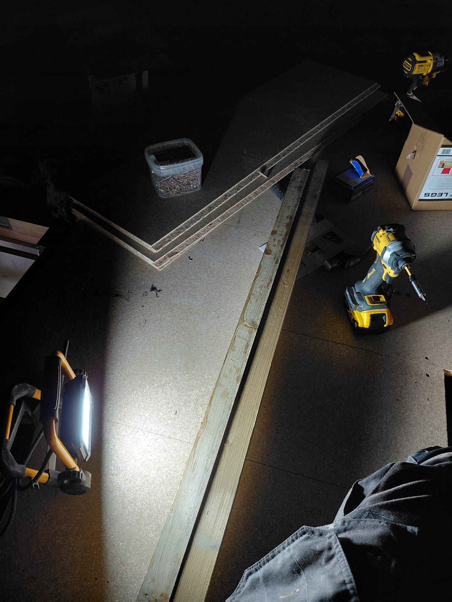 Completed loft chipboard floor